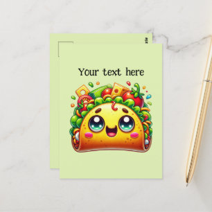 Cartão Postal Amantes de taco bonitos personalizam