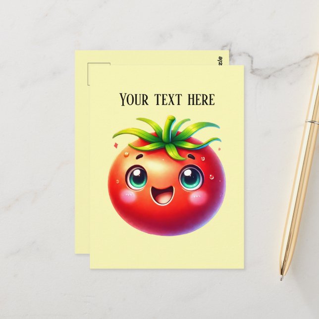 Cartão Postal Amantes de tomate bonitos adicionam texto (Frente/Verso In Situ)