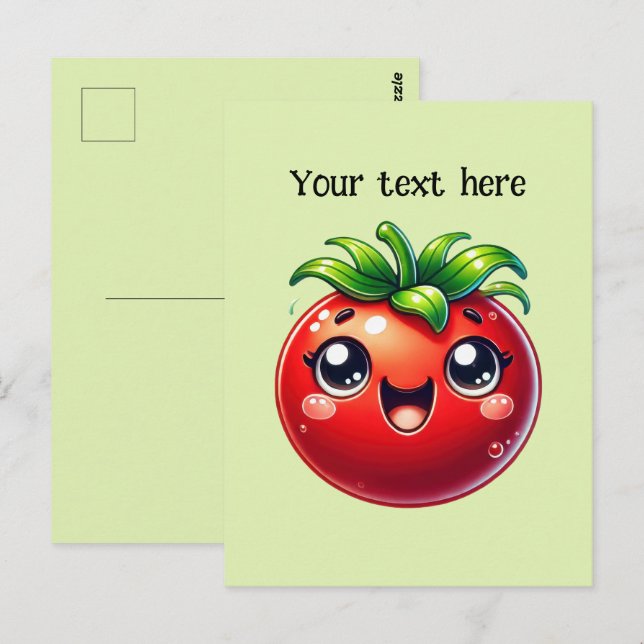 Cartão Postal Amantes de tomate bonitos personalizam (Frente/Verso)