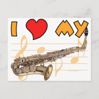 Cartão Postal Amar Meu Sax