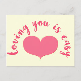 Cartão Postal Amar você é fácil - Cartão-postal de citação român