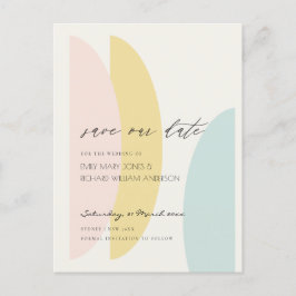 CARTÃO POSTAL AMARELO AZUL AQUA CASAMENTO AZUL SALVE NOSSA DATA