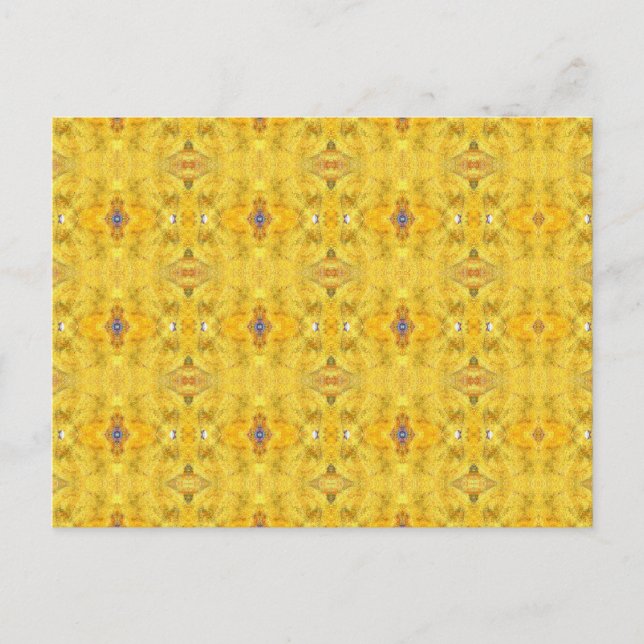Cartão Postal Amarelo Azul em Execução (Frente)