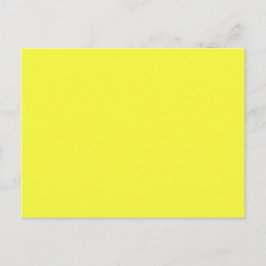 Cartão Postal Amarelo brilhante sólido simples