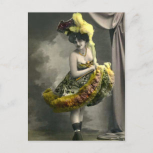 Cartão Postal Amarelo Cancan