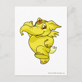Cartão Postal Amarelo de Elephante