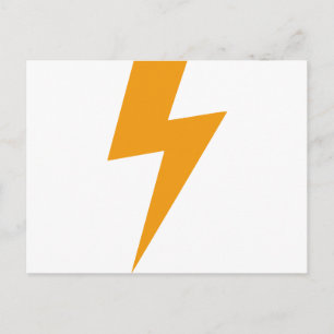 Cartão Postal Amarelo de Energia do Trovão Impresso