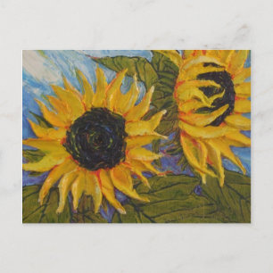 Cartão postal amarelo de girassol em Paris