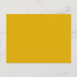 Cartão Postal Amarelo Mostarda Cor Sólida