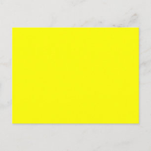Cartão Postal Amarelo Neon Fluorescente Brilhante