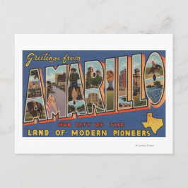 Cartão Postal Amarillo, Texas - Cenas de Letras Grandes