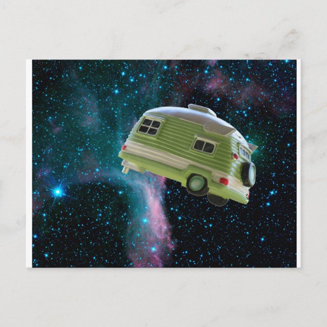 Cartão Postal Amarre seu trailer em uma estrela (Frente)