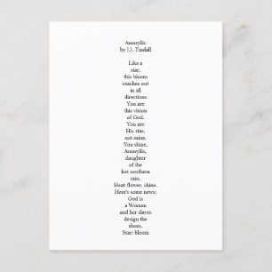 Cartão postal Amaryllis