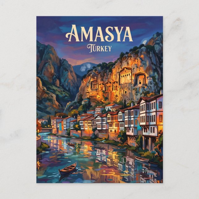 Cartão Postal Amasya Turquia (Frente)