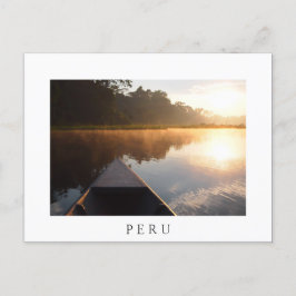 Cartão Postal Amazon sunrise, Peru: cartão-postal branco