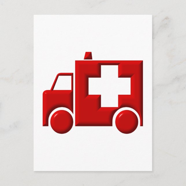 Cartão Postal Ambulância / EMT (Frente)