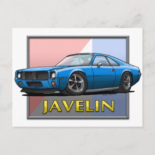 Cartão Postal AMC_Javelin_Blue