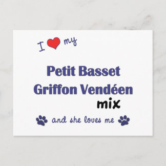 Cartão Postal Ame Meu Petit Basset Griffon Vendeen Mix (Mulher)