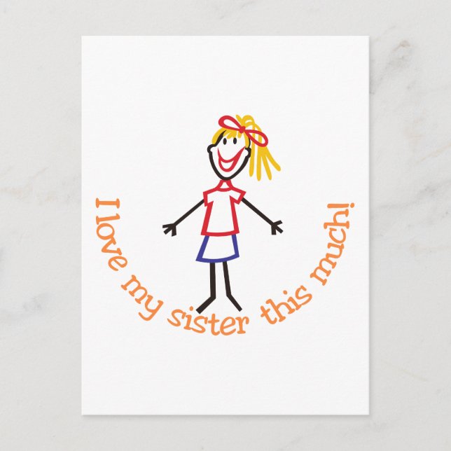 Cartão Postal Ame Minha Irmã (Frente)