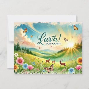 Cartão Postal Ame nosso planeta, 22 de abril