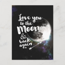 Cartão Postal Ame-o à Lua e volte novamente ・ Design de Espaço