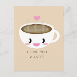 Cartão Postal Ame-te um Cartão-postal Latté