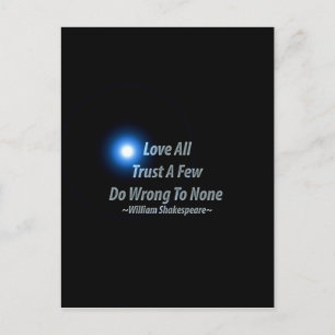 Cartão Postal Ame Todos Confie Em Uns Erros Para Nenhum, Shakesp