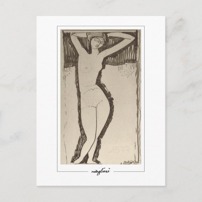 Cartão Postal Amedeo Modigliani #344 - Arte Fina (Frente)