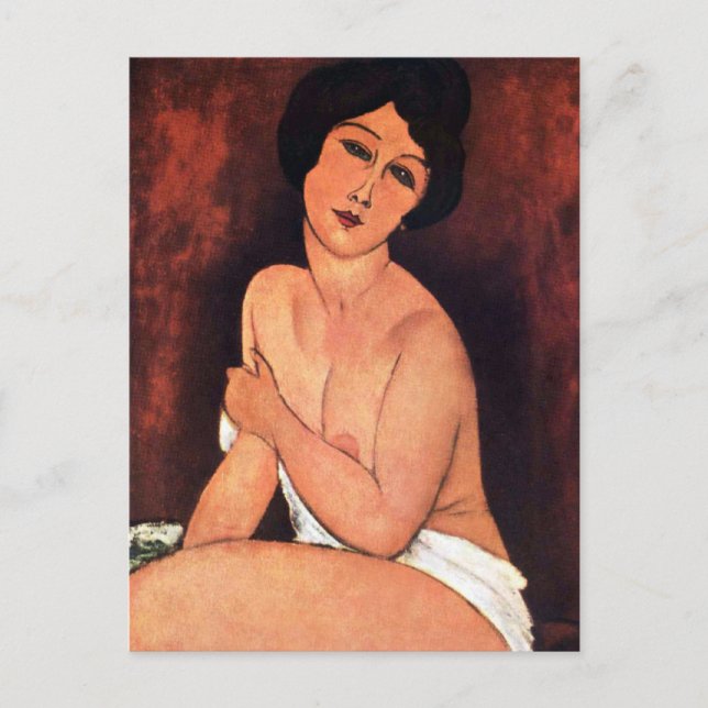 Cartão Postal Amedeo Modigliani Grande Mulher Sentada (Frente)