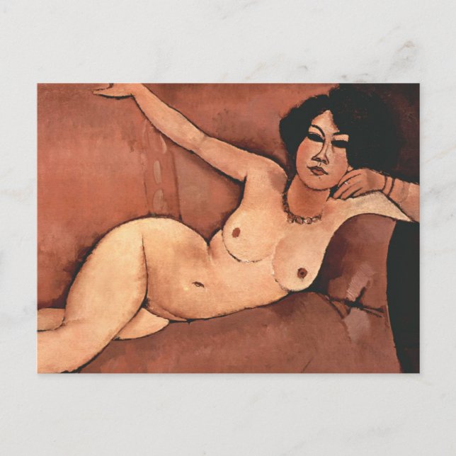 Cartão Postal Amedeo Modigliani Mulher Num Sofá (Frente)