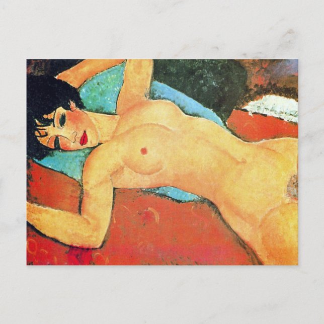 Cartão Postal Amedeo Modigliani - Mulher Reclinante (Frente)