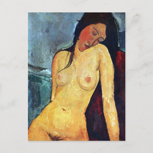 Cartão Postal Amedeo Modigliani - Mulher Sentada (Frente)