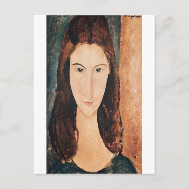 Cartão Postal Amedeo Modigliani - Retrato De Uma Menina (Frente)