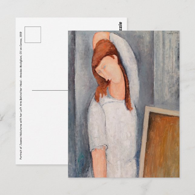Cartão Postal Amedeo Modigliani - Retrato Jeanne Hebuterne #1 (Frente/Verso)
