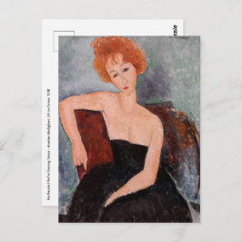 Cartão Postal Amedeo Modigliani - Vestido da Noite Ruiva