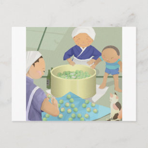 Cartão Postal Ameixas picadas