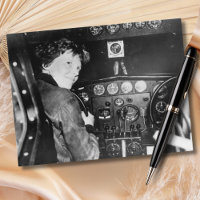 Amelia Earhart Preto Branco Foto Aviação Antiga