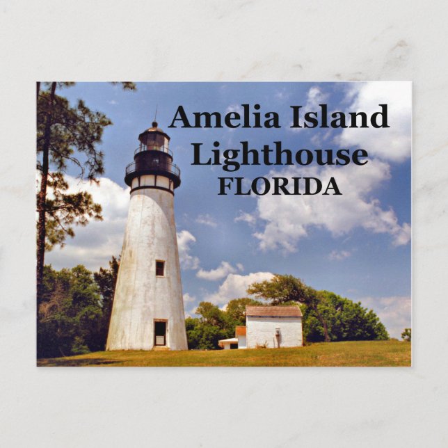 Cartão Postal Amelia Island Lighthouse, Cartão-postal da Flórida (Frente)