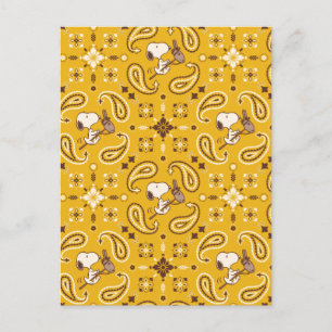 Cartão Postal Amendoins   Cowboy Snoopy Bandana