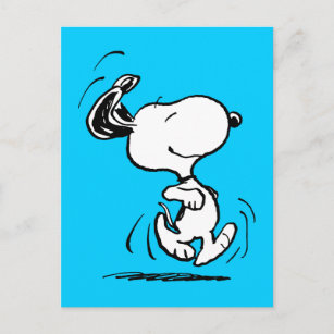Cartão Postal Amendoins   Dança Feliz Snoopy