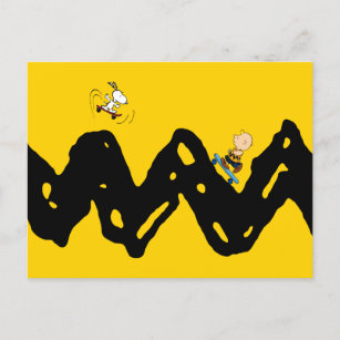 Cartão Postal Amendoins   Embarque de Skate Snoopy & Charlie Bro