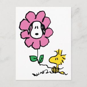 Cartão Postal Amendoins   Esnoopia E Flor De Madeira