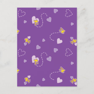 Cartão Postal Amendoins   Padrão cardíaco em púrpura de madeira