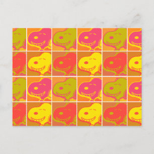 Cartão Postal Amendoins Padrão de Arte Pop de Esnoopia