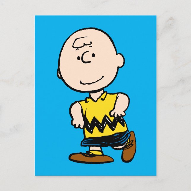 Cartão Postal Amendoins | Retrato Charlie Brown (Frente)