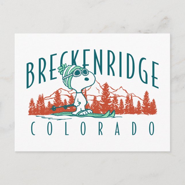 Cartão Postal Amendoins | Snoopy Breckenridge Colorado (Frente)