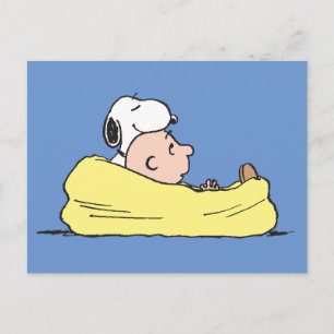 Cartão Postal Amendoins Snoopy & Charlie Brown na Cadeira de S