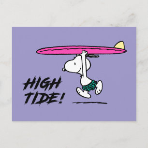 Cartão Postal Amendoins   Snoopy Correndo para o Mar