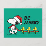 Cartão Postal Amendoins | Snoopy & Friends Winter Scarf<br><div class="desc">Celebre as férias e o seu amor pelos amendoins com este design bonitinho com Snoopy,  Woodstock e amigos vestindo um lenço vermelho de inverno.</div>