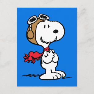 Cartão Postal Amendoins   Snoopy O Ás Voador